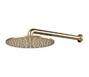 Blaufoss Round 300 rond regendouchekop met wand douchearm 30 cm Brushed Champagne Gold