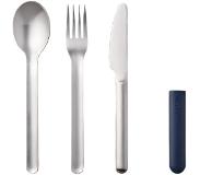Mepal Bestekset Bloom 3-delig - ocean blue stainless steel/pp