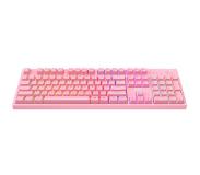 Havit GameNote Gaming toetsenbord Roze RGB - Kailh blue switches - anti ghosting - 1.6 meter kabel - multimedia toetsen - Qwerty indeling