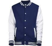 Awdis Baseball Jacket (Donkerblauw / Wit) XXXL
