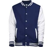 Awdis Baseball Jacket (Donkerblauw / Wit) XL