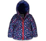 Lemon Beret Winterjas Meisjes - Bloemetjes - Donkerblauw - 7 jaar - Maat 122 - 152593