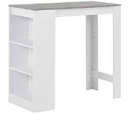 vidaXL Bartafel Met Schap 110x50x103 Cm Wit