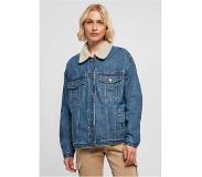 Urban Classics Jacket -5XL- Oversized Sherpa denim Blauw