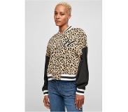 Urban Classics College jacket -L- AOP Oversized Sweat Zwart/Beige