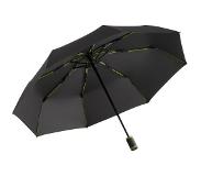 FARE AOC-Mini Style luxe opvouwbare paraplu met gekleurd frame zwart lime groen 97 centimeter