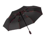FARE AOC-Mini Style luxe opvouwbare paraplu met gekleurd frame zwart rood 97 centimeter