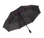 FARE AOC-Mini Style luxe opvouwbare paraplu met gekleurd frame zwart roze 97 centimeter