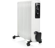 Tristar elektrische kachel - KA-5181 Olieradiator - Oliegevulde radiatorkachel - 3 warmtestanden - Instelbare thermostaat - 11 ribben - Wit