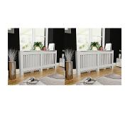 vidaXL Radiatorombouw 2 st 172 cm MDF wit