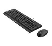 Philips 2000 series SPT6207BL/16 toetsenbord Inclusief muis USB QWERTY Engels Zwart