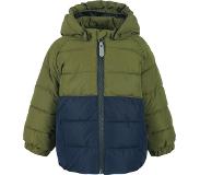 Color Kids - Winterjas voor baby's en kinderen - Colorblock - Olijfgroen - maat 104cm