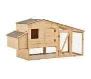 vidaXL Kippenhok 178x67x92 Cm Massief Grenenhout