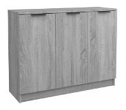 vidaXL Dressoir 90,5x30x70 cm bewerkt hout grijs sonoma eikenkleurig