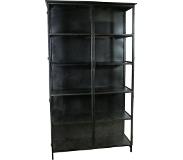 Ptmd collection PTMD Elina ijzeren kast 2-deurs zwart (Groen, 120x36x211cm)