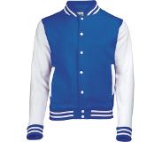 Awdis Baseball Jacket (Blauw / Wit) S