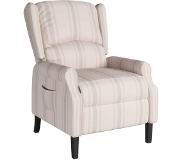 vidaXL Fauteuil verstelbaar met lijnenpatroon stof