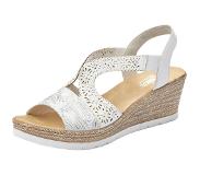 Rieker Witte Sandalen Hoogwaardig imitatieleer 39