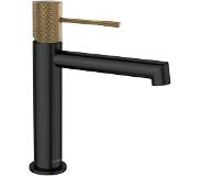 Sapho Solaris wastafelkraan zwart mat / goud PVD coating