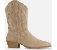PS Poelman Cowboylaarzen taupe Suede Maat 36