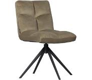 WOOOD Exclusive Draaibare Eetkamerstoel 'Vinny' Velvet, kleur Smoke Green