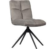 WOOOD Exclusive Draaibare Eetkamerstoel 'Vinny' Velvet, kleur Sepia