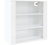 vidaXL Wandkast 80x33x80 cm bewerkt hout hoogglans wit