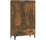vidaXL Hoge kast 70x31x115 cm bewerkt hout gerookt eikenkleurig