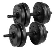 Trend24 Dumbells - Dumbells set - Dumbell - Dumbels - Dumbel - Dumbell set - Gewichten - 20 kg - 2x 10 kg - Zwart