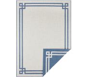NORTHRUGS | In- & Outdoor dubbelzijdig vloerkleed Manito polypropyleen blauw 120x170 cm rechthoekige vloerkleden | NADUVI