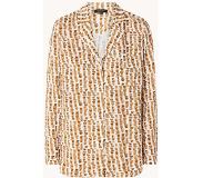 Claudia Sträter Blouse met print en borstzak