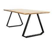 Wooden Amsterdam Houten tafel - ERLENMEYER - Eik & Staal - 200-x-100-cm|Maat: 200-x-100-cm