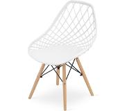 Viking Choice SAKAI - eetkamerstoel - set van 4 eettafel stoelen - wit