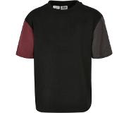 Urban classics Kinder Tshirt -Kids 110/116- Organic Oversized Colorblock Zwart