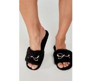 Hunkemoller Slippers Fake Fur Zwart Dames | Maat: 40/41