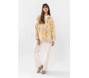 Sissy-Boy Geel geruit handmade wollen overshirt | Maat: M