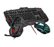 Woxter Stinger FX 80 MegaKit USB QWERTY Zwart toetsenbord