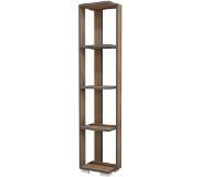 Homemania Boekenkast Nicol 33,6x25,8x153 cm walnootkleurig