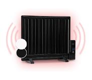 OneConcept Wallander olieradiator 600W thermostaat oliekachel ultraplat zwart