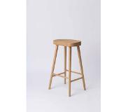 House of Woods | Barkruk Bulky eikenhout hout naturel 39x67x34 cm barkrukken | NADUVI