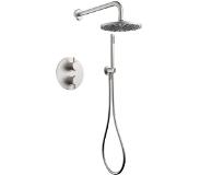 Xenz Duero thermostatische omstel inbouw doucheset inox