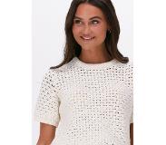 Selected femme T-shirt Slfsisley Ss Knit Top Beige