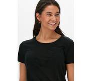 Second female T-shirt Peony O Neck Tee Zwart