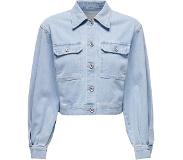 ONLY Jas Onlbrett Ls Shoulder Dnm Jacket Bj 15276641 Light Blue Denim Dames Maat - L