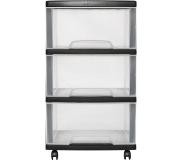 Curver ladesysteem met wielen 3x 20 liter - zwart