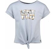Like Flo Meisjes sweat top met knoop - Sky. Maat 116