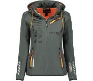 Geographical Norway Softshell Jas Dames - Reine Dark Grey/Orange - L