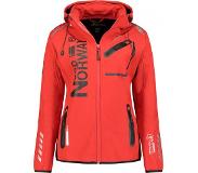 Geographical Norway Softshell Jas Dames - Reine Red/Black - L