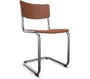 Thonet S 43 Stoel - Beuken kersen (TP 44) - kunststofglijder zwart met vilt