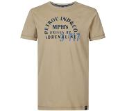 Petrol Industries 603 Classic Print Short Sleeve Round Neck T-shirt Beige 9-10 Years Jongen
